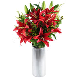 30cm Silver Dot Glass Vase