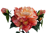 6 x 60cm Peony Artificial Flower Pink – 6 flowers 18 buds