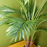 Leaf Large Artificial Areca Palm Tree, 110cm – Realistic Faux Plant in Weighted Black Pot