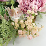 Luxury 45cm Artificial Pink Blossom Floral Wreath with Natural Woven Base – Door Decoration