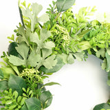 Leaf Design UK 50cm Large Artificial Fern Leaf Wreath with Natural Woven Base – Door Decor