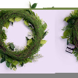 Leaf Design UK 50cm Large Artificial Fern Leaf Wreath with Natural Woven Base – Door Decor