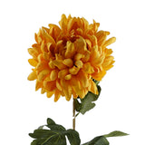 Leaf Design UK 75cm Extra Large Artificial Reflex Chrysanthemum with Silk Petals – Statement Single Stem, Gold