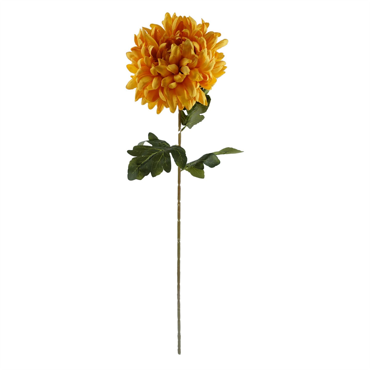 Leaf Design UK 75cm Extra Large Artificial Reflex Chrysanthemum with Silk Petals – Statement Single Stem, Gold