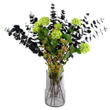 Leaf Design UK Pack of 6 Artificial Yellow Berry Stems, 90cm – Silk Leaves for Floral Arrangements & Decor