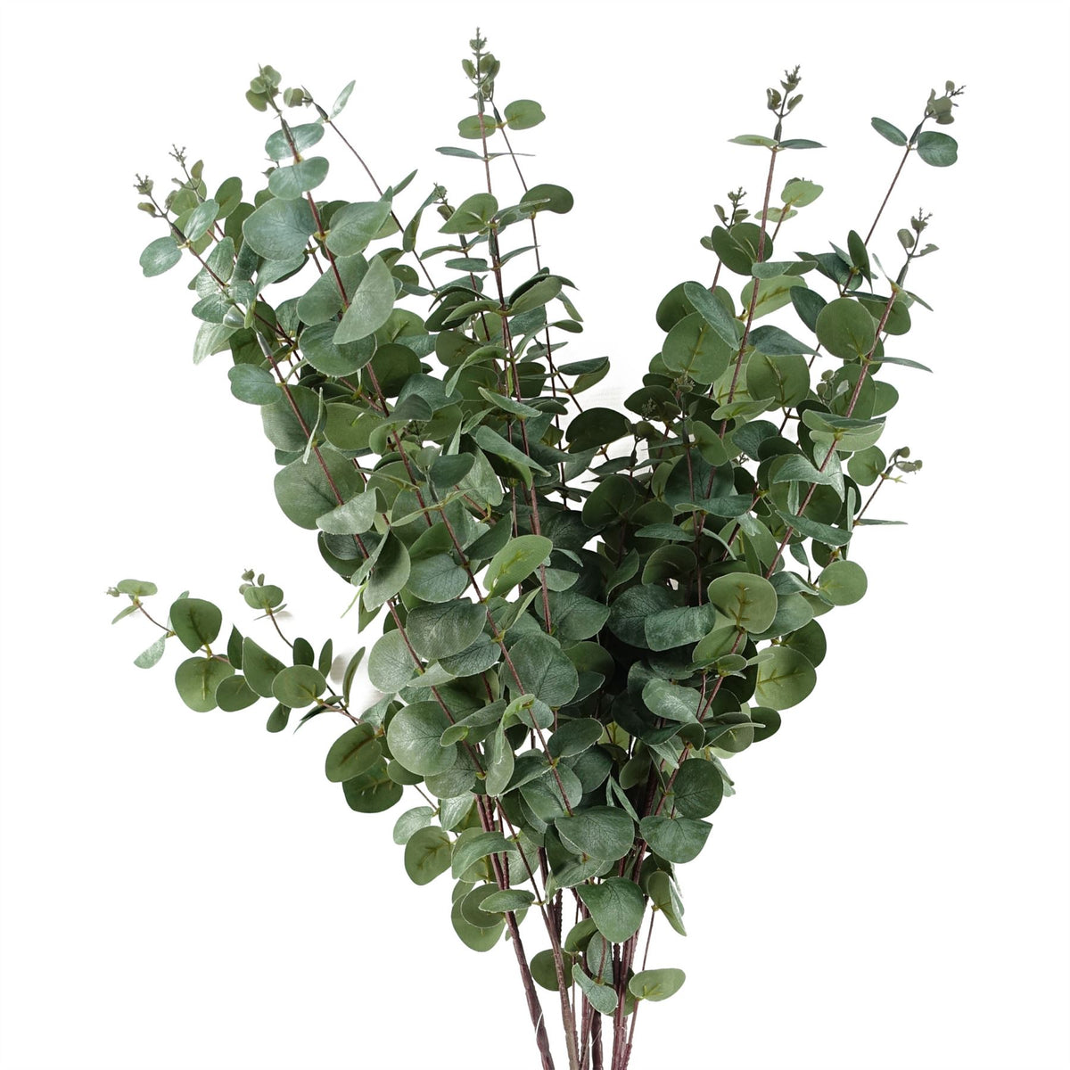Leaf Design UK Pack of 6 Artificial Eucalyptus Foliage Stems, 100cm – Silk Leaves for Arrangements & Decor