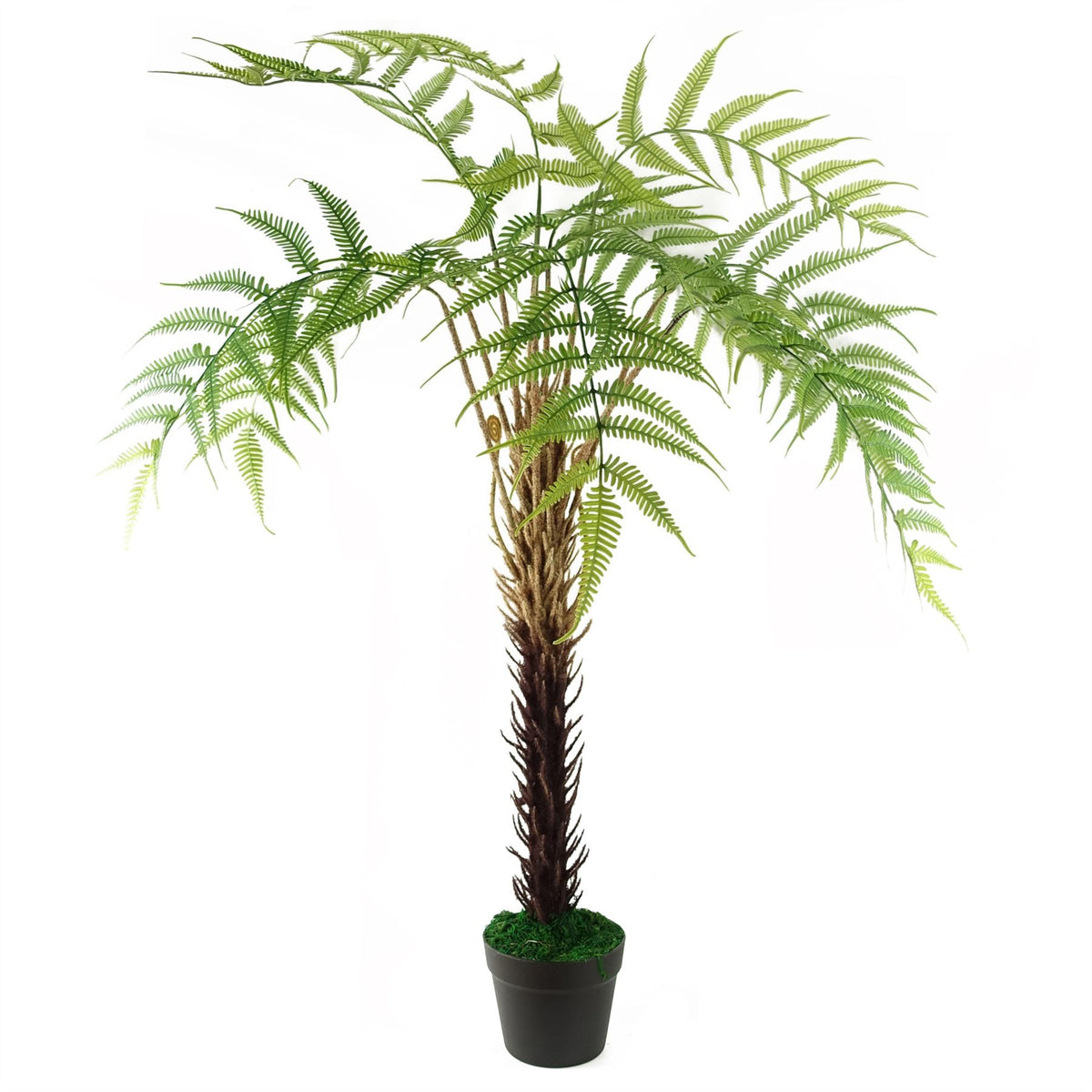Leaf Large Artificial Fern Plant in Black Pot – 120cm
