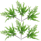 Leaf Design Pack of 6 Artificial Southern Wood Fern Bushes, 50cm – Dark Green, Unpotted