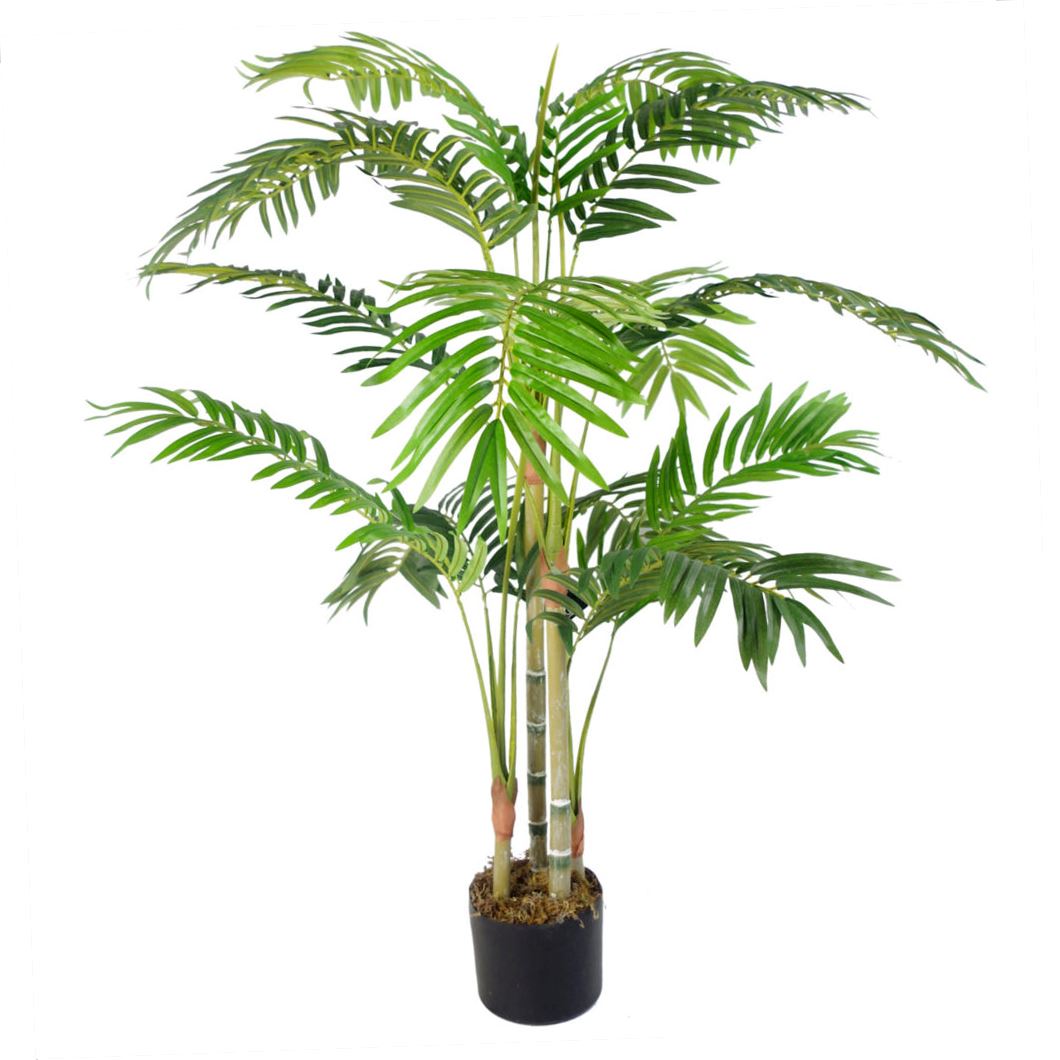 Leaf Design 120cm Large Realistic Artificial Palm Tree – Indoor Tropical Plant in Pot