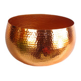 Leaf Hammered Copper Metal Planter Bowl, 32 x 20cm