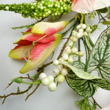 180cm Artificial Hanging Pink Lily Plant Realistic Garland Trailing