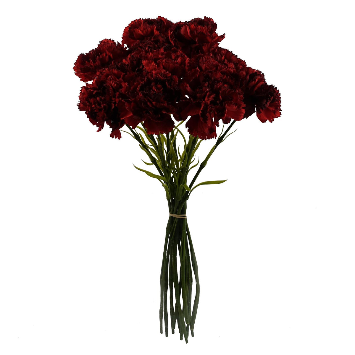 Red Artificial Carnation Flowers – Pack of 12 Stems