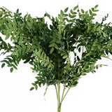 Leaf Pack of 6 Artificial Fern Foliage Stems, 100cm with Silk Leaves – Wired Stems for Arrangements