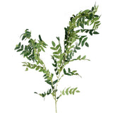 Leaf Pack of 6 Artificial Fern Foliage Stems, 100cm with Silk Leaves – Wired Stems for Arrangements