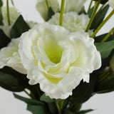 Pack of 6 x 80cm Artificial White Wild Rose Stem – 36 Flowers