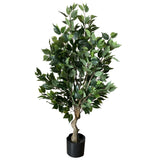 Leaf 100cm Premium Artificial Ficus Twist Tree – Realistic Potted Indoor Plant with Twisted Trunk