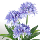 Leaf 90cm Premium Artificial Agapanthus Plant in Weighted Pot – Realistic Flower Tree, Powder Blue