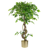 120cm artificial twisted trunk ficus tree