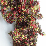 Leaf 55cm Artificial Hanging Wreath with Black and Red Berries – Realistic Door Decoration