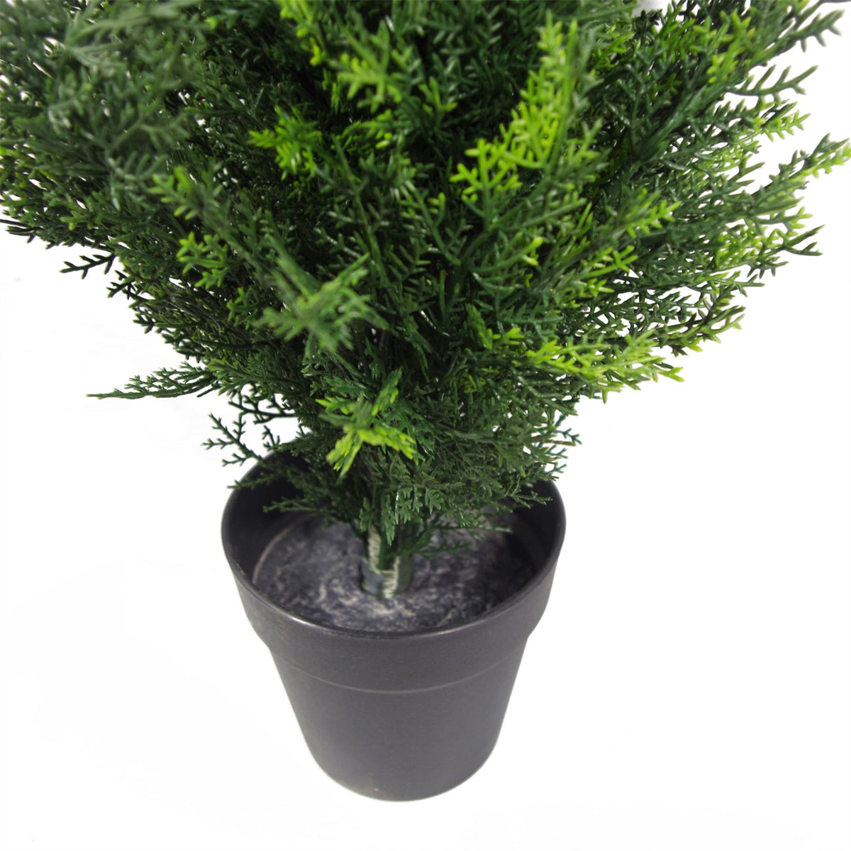 Leaf 60cm Artificial Cedar Cypress Topiary Tree, UV Resistant – Indoor and Outdoor Use, Potted