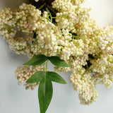 Leaf Artificial Hanging White Berries Wreath, 55cm – Realistic Door Decoration, Woven Base