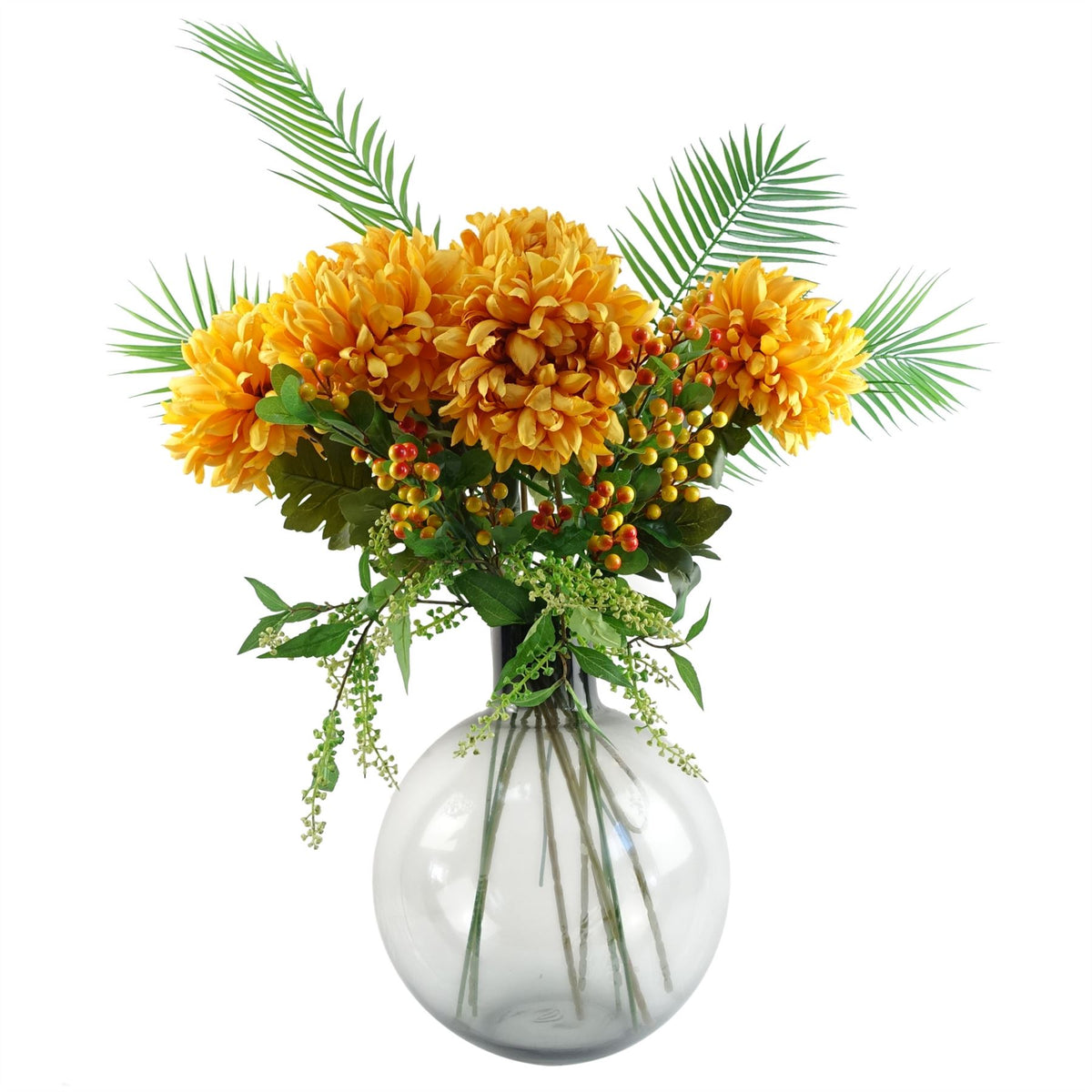 Leaf Artificial Green Foliage Spray, 85cm – Silk Leaf Stem for Arrangements