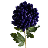 Leaf Extra Large Artificial Reflex Chrysanthemum Stem, 75cm – Silk Petals, Purple