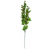 Leaf 80cm Artificial Red Lily Arrangement with Silver Glass Vase – Roses, Berries & Foliage Display, Red