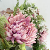 Leaf Artificial Pink Floral Blossom Wreath, 45cm – Luxury Floristry Door Decoration, Woven Base