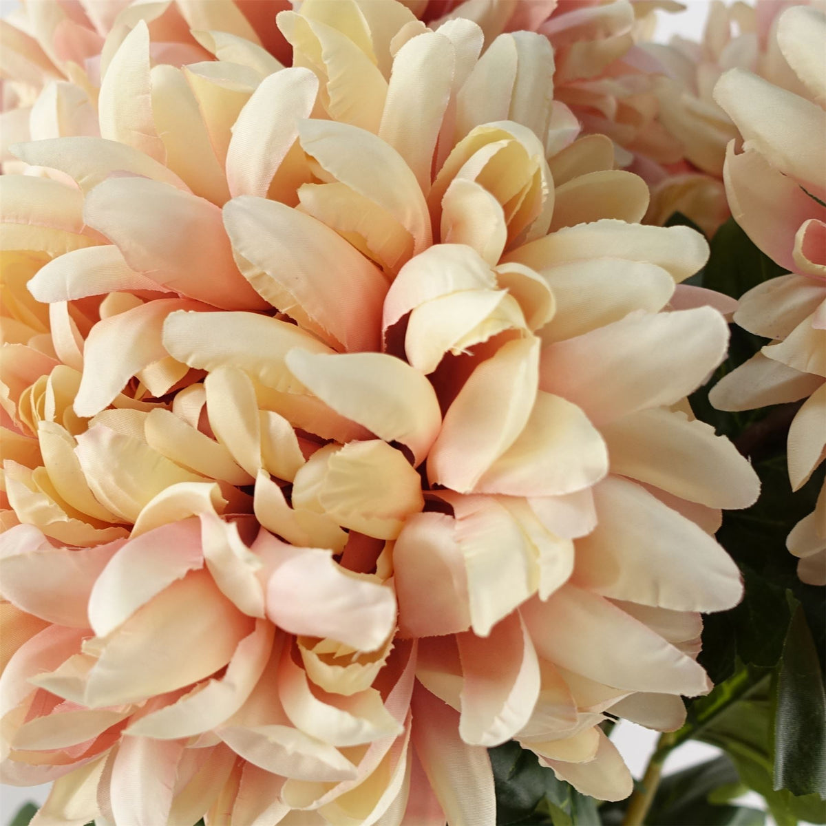 Leaf Extra Large Artificial Reflex Chrysanthemum Stem, 75cm – Silk Petals, Pink