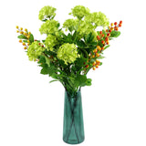 Leaf Pack of 6 Artificial Orange Berry Sprays, 70cm – Plastic Leaf Stems for Arrangements