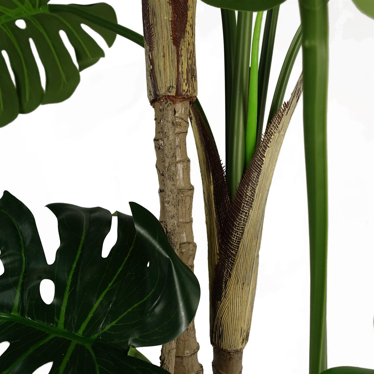 Leaf Luxury Artificial Monstera Plant, 150cm (5ft) in Black Pot – Realistic Statement Houseplant