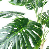 Leaf Luxury Artificial Monstera Plant, 150cm (5ft) in Black Pot – Realistic Statement Houseplant