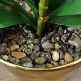 54cm Artificial Orchid Plant – Dark Pink Gold Pot