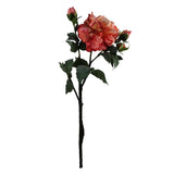 60cm Peony Artificial Flower Pink – 1 Flower 3 Buds