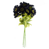 Leaf Pack of 6 Purple Artificial Sunflower Stems, 88cm with 3 Heads – Wired Faux Flowers for Arrangements