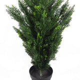 Leaf UV Resistant Artificial Cedar Cypress Topiary Tree, 120cm (4ft) – Indoor and Sheltered Outdoor Use
