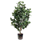 Leaf 100cm Premium Artificial Ficus Twist Tree with Decorative Planter – Realistic Multicolour Indoor Plant