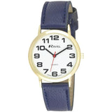 Ravel Large Classic Strap Watch with White Dial and Blue Strap – Model R0105.26.1A