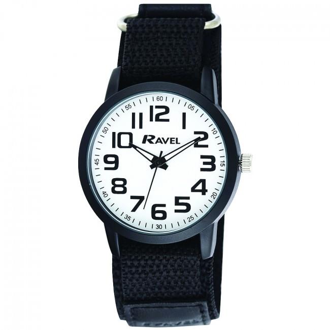 Ravel Men’s Velcro Sports Watch with Bold Arabic Dial, 40mm Case – Model R1601.64.32