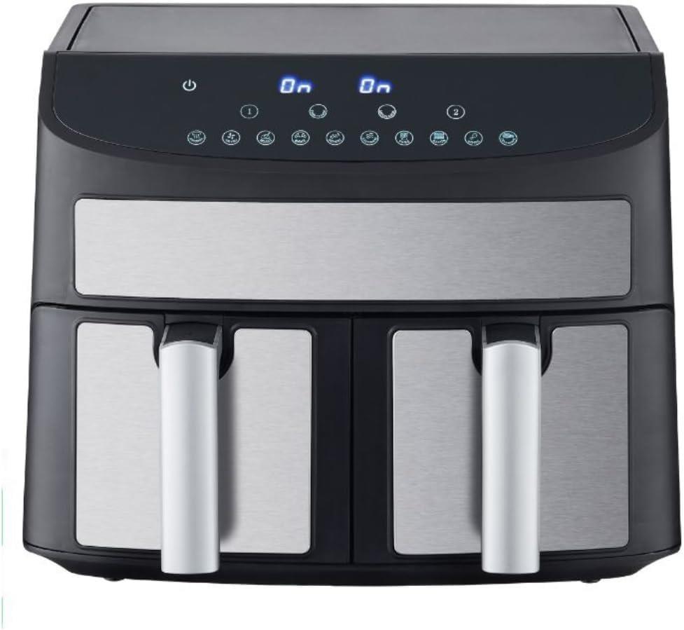 Domestic King 7L Dual Basket Air Fryer, 2400W with Digital Display, Match Cook & Smart Finish – DK18094