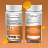 Prowise Turmeric & Ginger Gummies – 60 Vegan Gummies with 990mg Turmeric & 500mg Ginger, Peach Flavour