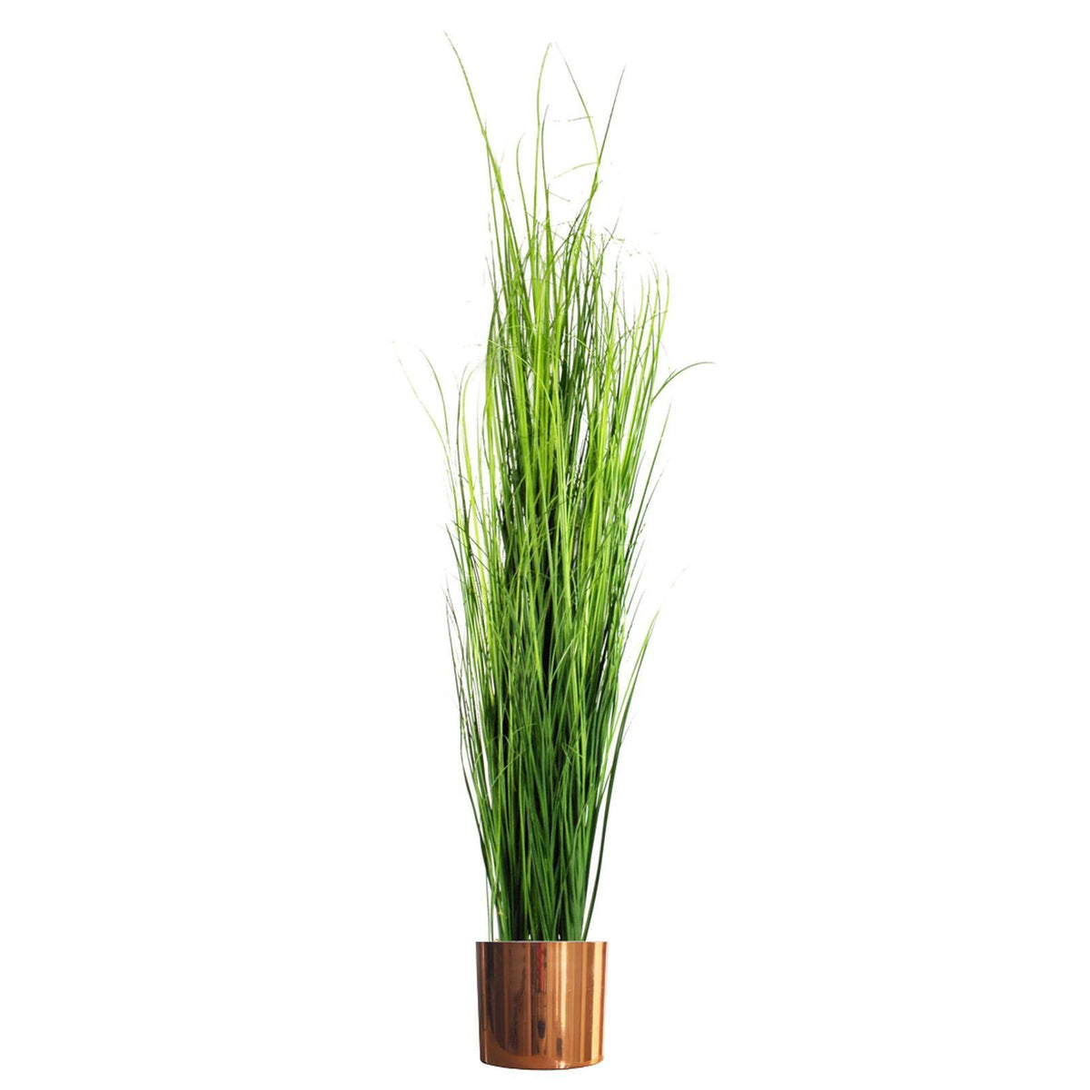 130cm Artificial Onion Grass Plant with Copper Metal Planter