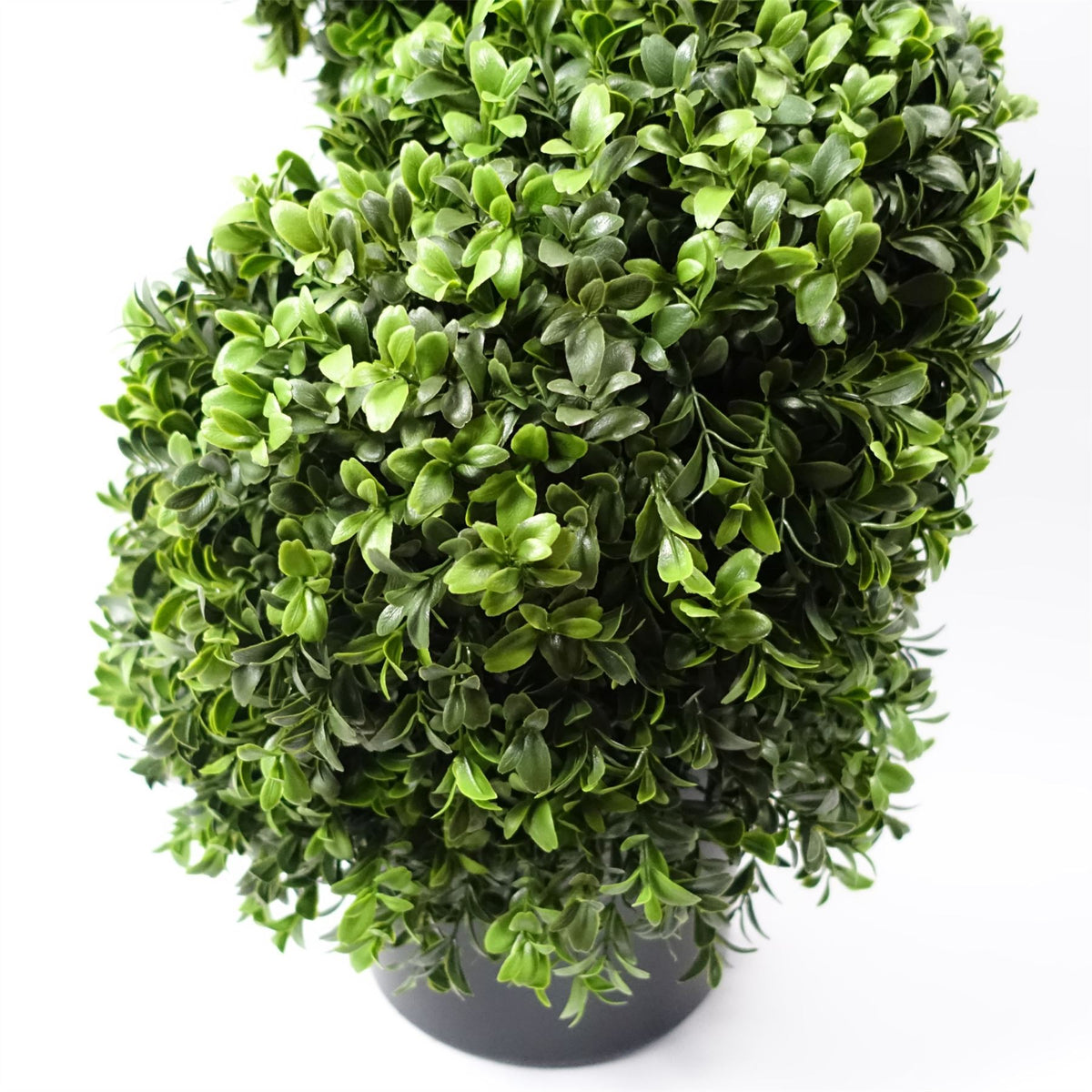 Artificial Spiral Buxus Topiary Tree, 120cm – UV Resistant Outdoor Faux Plant for Entrances & Patios