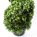 Artificial Spiral Buxus Topiary Tree, 120cm – UV Resistant Outdoor Faux Plant for Entrances & Patios