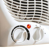Daewoo 2000W Upright Fan Heater with Adjustable Heat Settings & Carry Handle – Portable Room Heater