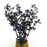 Artificial Blue Christmas Berry Sprays, Bundle of 6 x 70cm Wired Stems – Realistic Festive Foliage