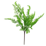 Leaf Design UK Artificial Southern Wood Fern Bush, 50cm with Wired Stems – Dark Green Faux Plant