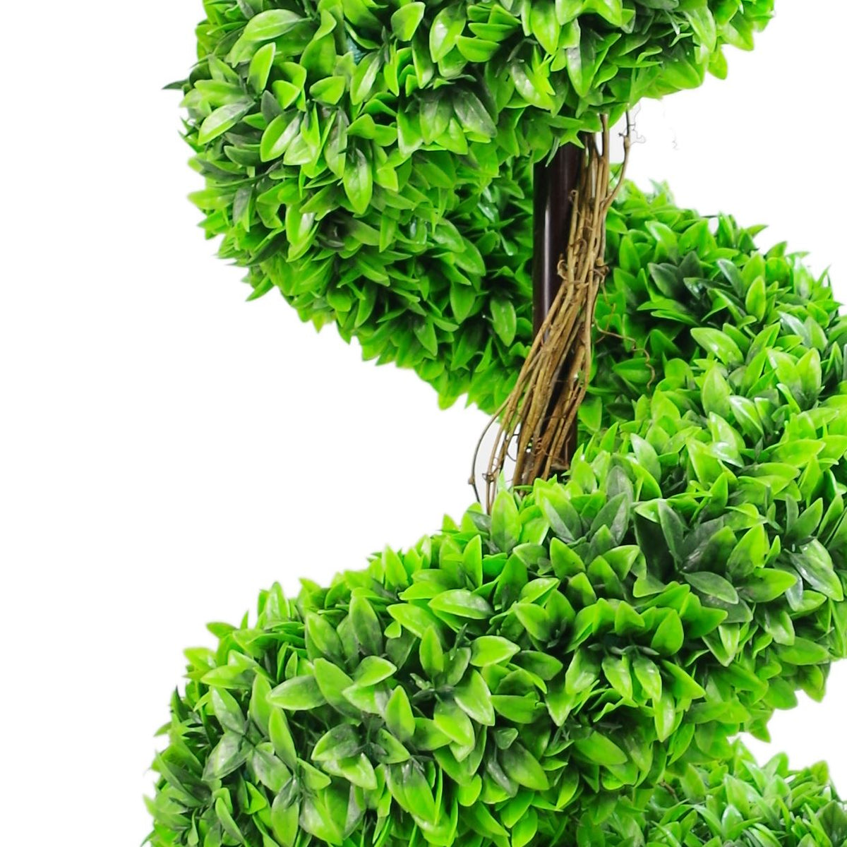 120cm Artificial Spiral Topiary Trees with Decorative Planters – Pair of Boxwood Plants for Doorways