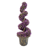 90cm Purple Artificial Spiral Topiary with Planter